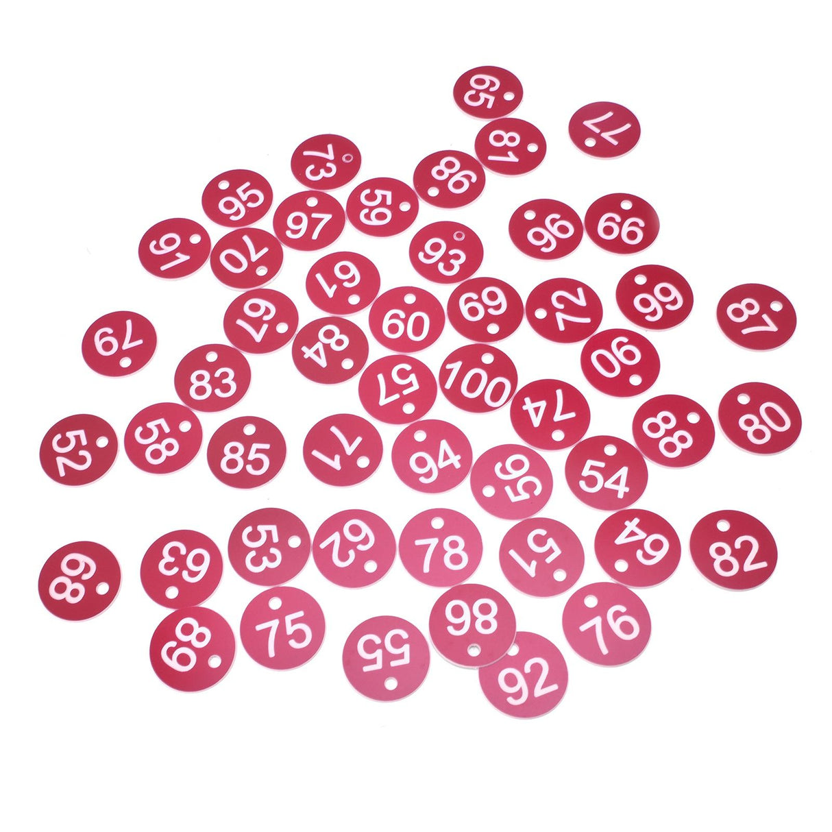 50PCS Numbered Label Numbered Tag for Farm Livestock Beekeeping Husbandry Breeding Supplies51-100 Red