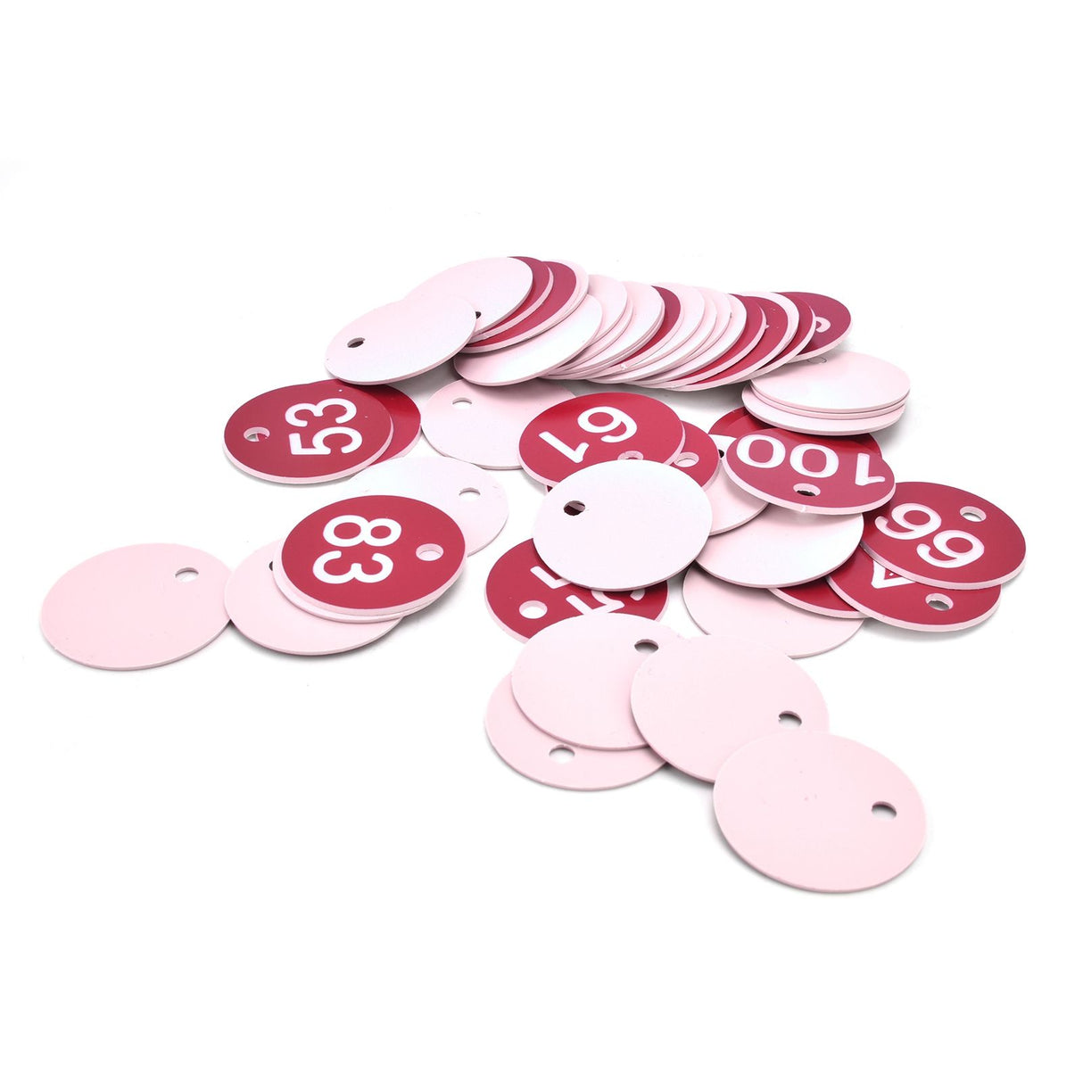 50PCS Numbered Label Numbered Tag for Farm Livestock Beekeeping Husbandry Breeding Supplies51-100 Red