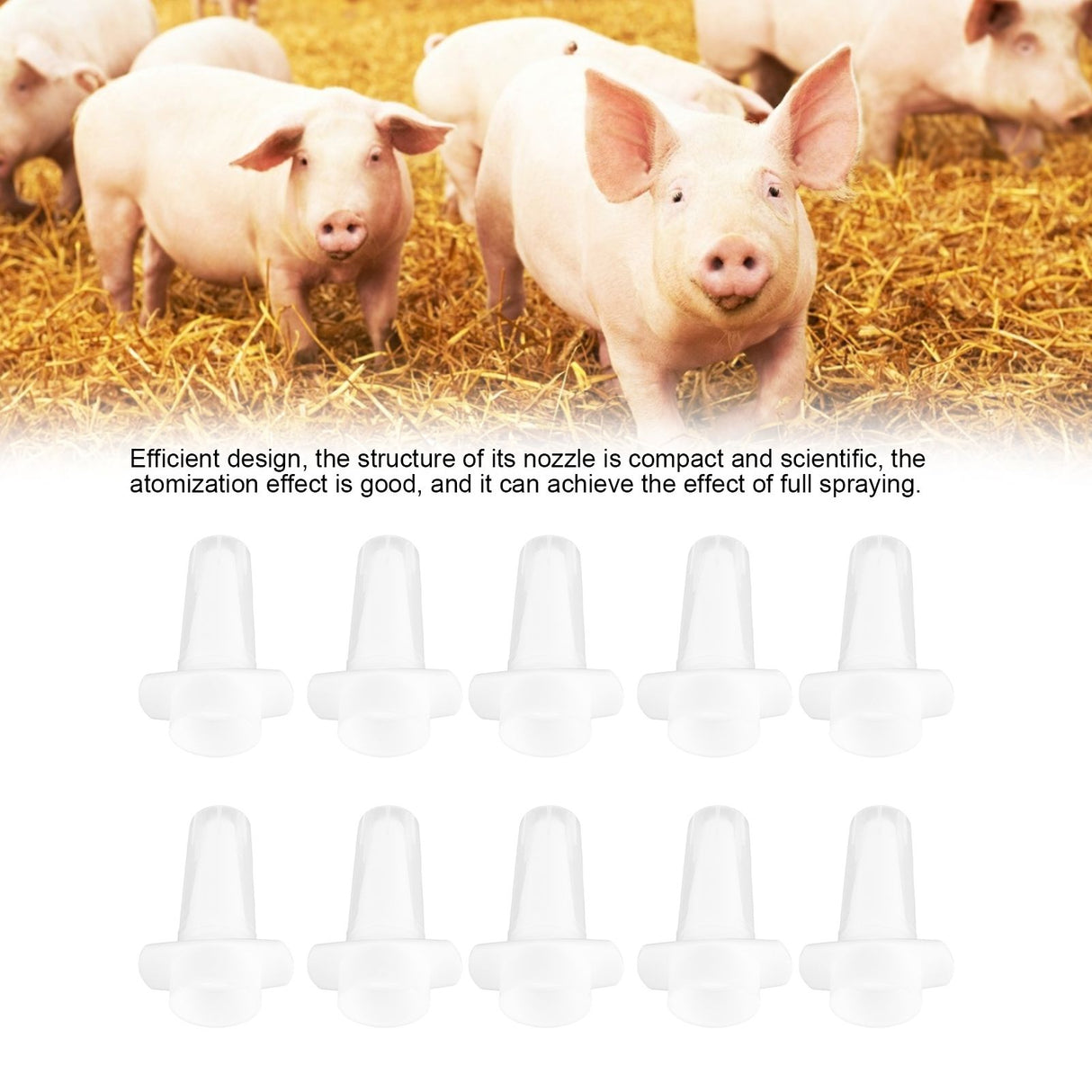 10Pcs Nose Spray Head Vaccine Durable Lightweight Veterinary Nasal Spray Head for Piglets