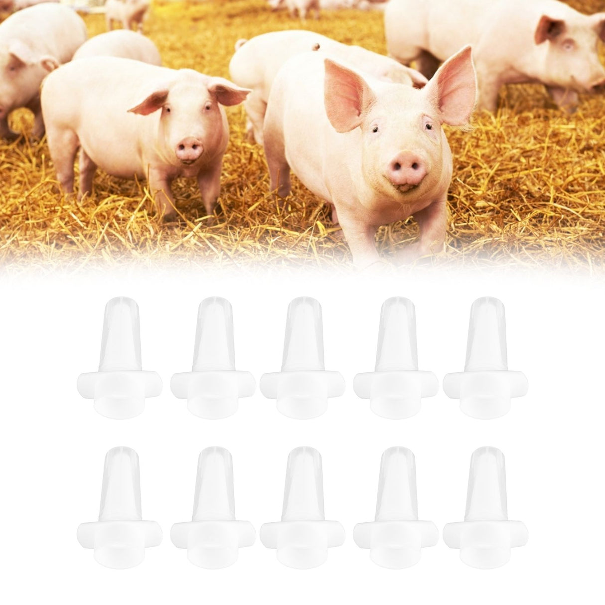 10Pcs Nose Spray Head Vaccine Durable Lightweight Veterinary Nasal Spray Head for Piglets