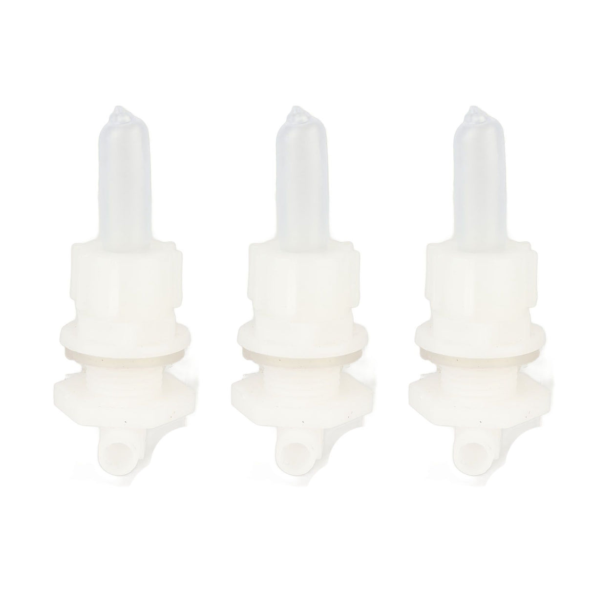 3‑Set Lamb Nipple Durable Plastic PP White Veterinary Feeding Pritchard Nipple for Pig Sheep