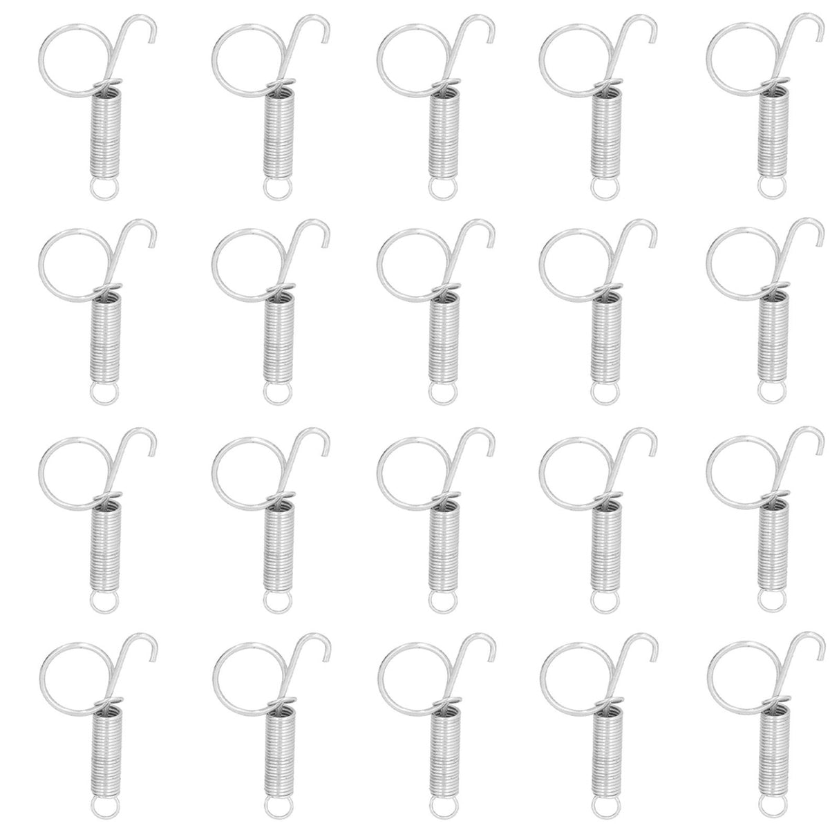20PCS Cage Door Spring Hook Metal Finger Spring Latch Hook for Fixing Rabbit Pet Cage Door Farming EquipmentL 7.3x2.2cm