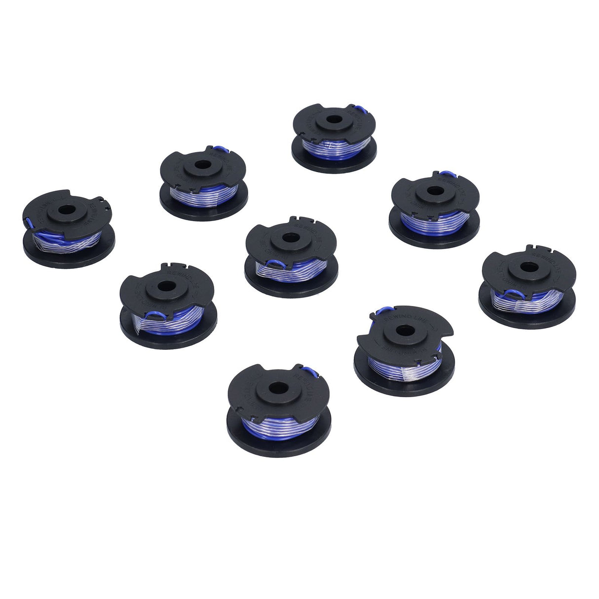 9Pcs Trimmer Spool Line with Cap Replacement Parts Fit for Ryobi 18/24/40V Lawn Mower
