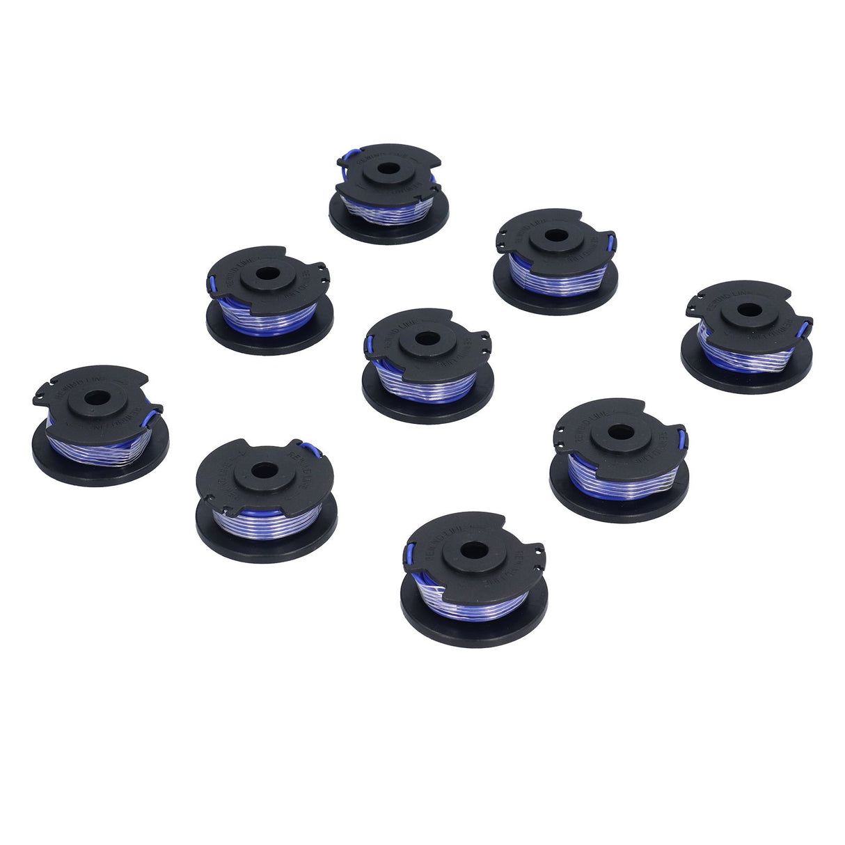9Pcs Trimmer Spool Line with Cap Replacement Parts Fit for Ryobi 18/24/40V Lawn Mower