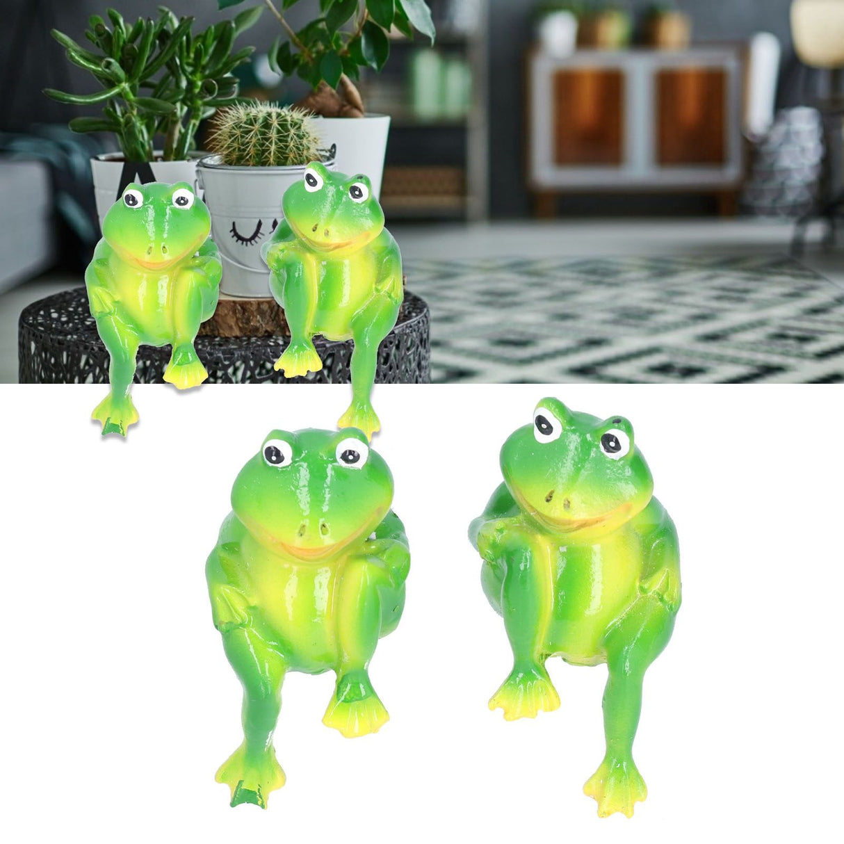 Frog Decor Hand Made Resin Micro Landscape Durable Fadeless Gift Frog Garden Decor for Home