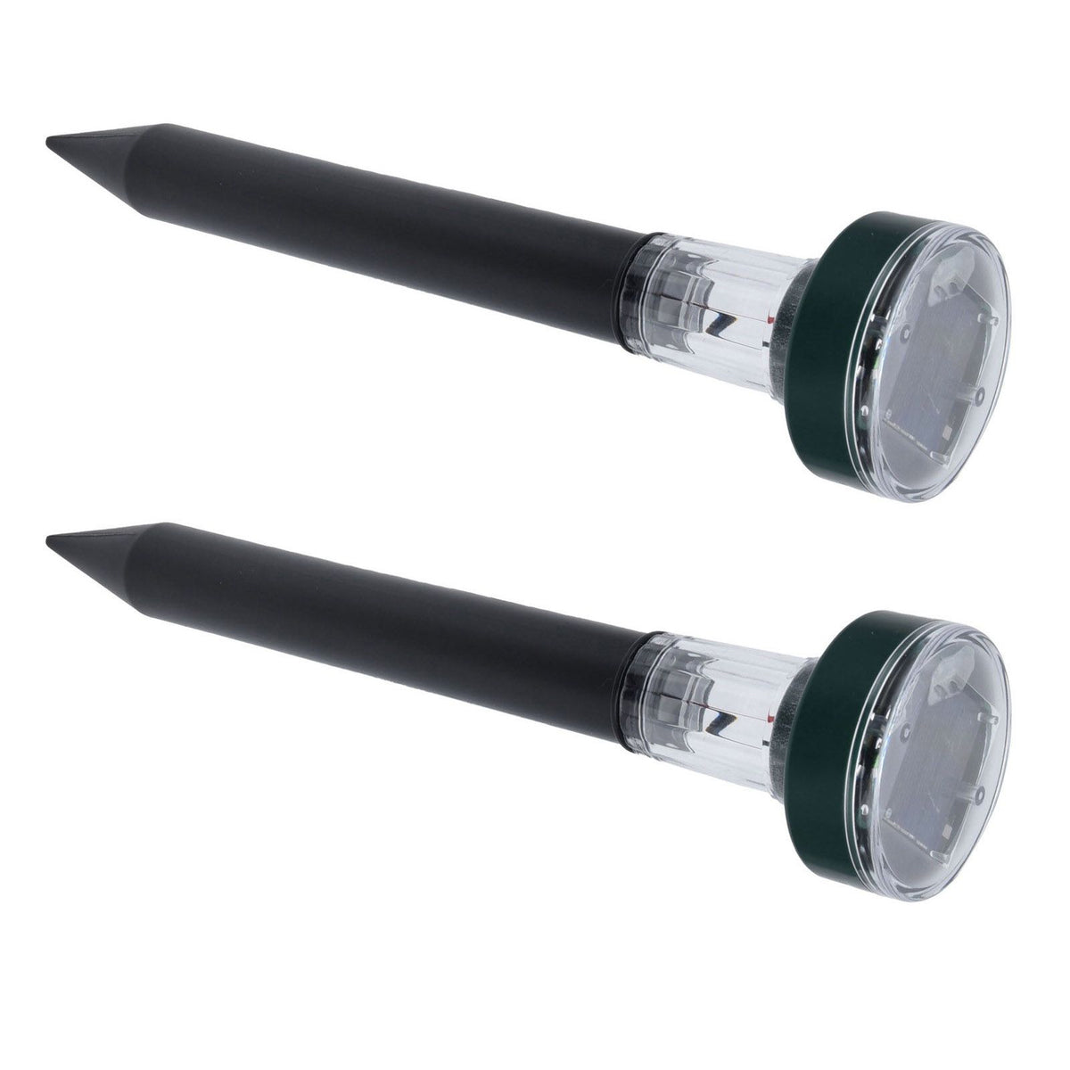 2PCS LED Mouse Expeller Ultrasonic Solar Snake Repeller Ground Insertion Light Colorful Pest Repeller for Outdoor Lawn