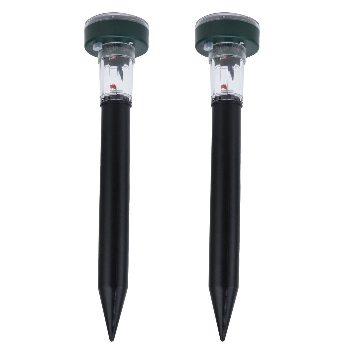 2PCS LED Mouse Expeller Ultrasonic Solar Snake Repeller Ground Insertion Light Colorful Pest Repeller for Outdoor Lawn