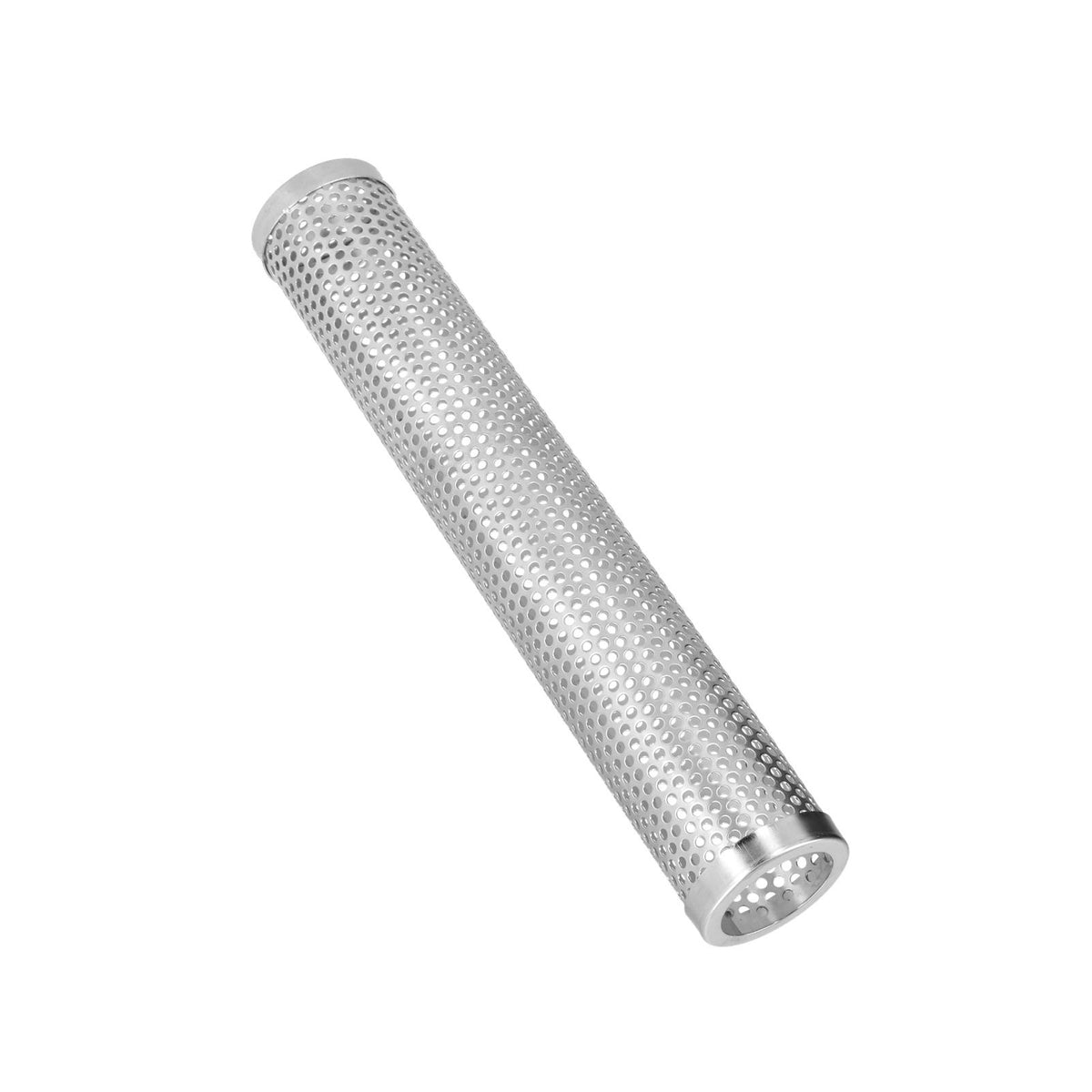 Smoker Box Cylindrical Detachable Large Capacity Fruit Wood BBQ Pellet Smoker Tube for Outdoor CampingL 30.6x5.3cm