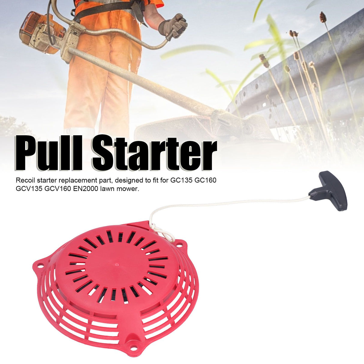 Lawn Mower Recoil Starter Replacement Fit for GC135 GC160 GCV135 GCV160 EN2000 Generator