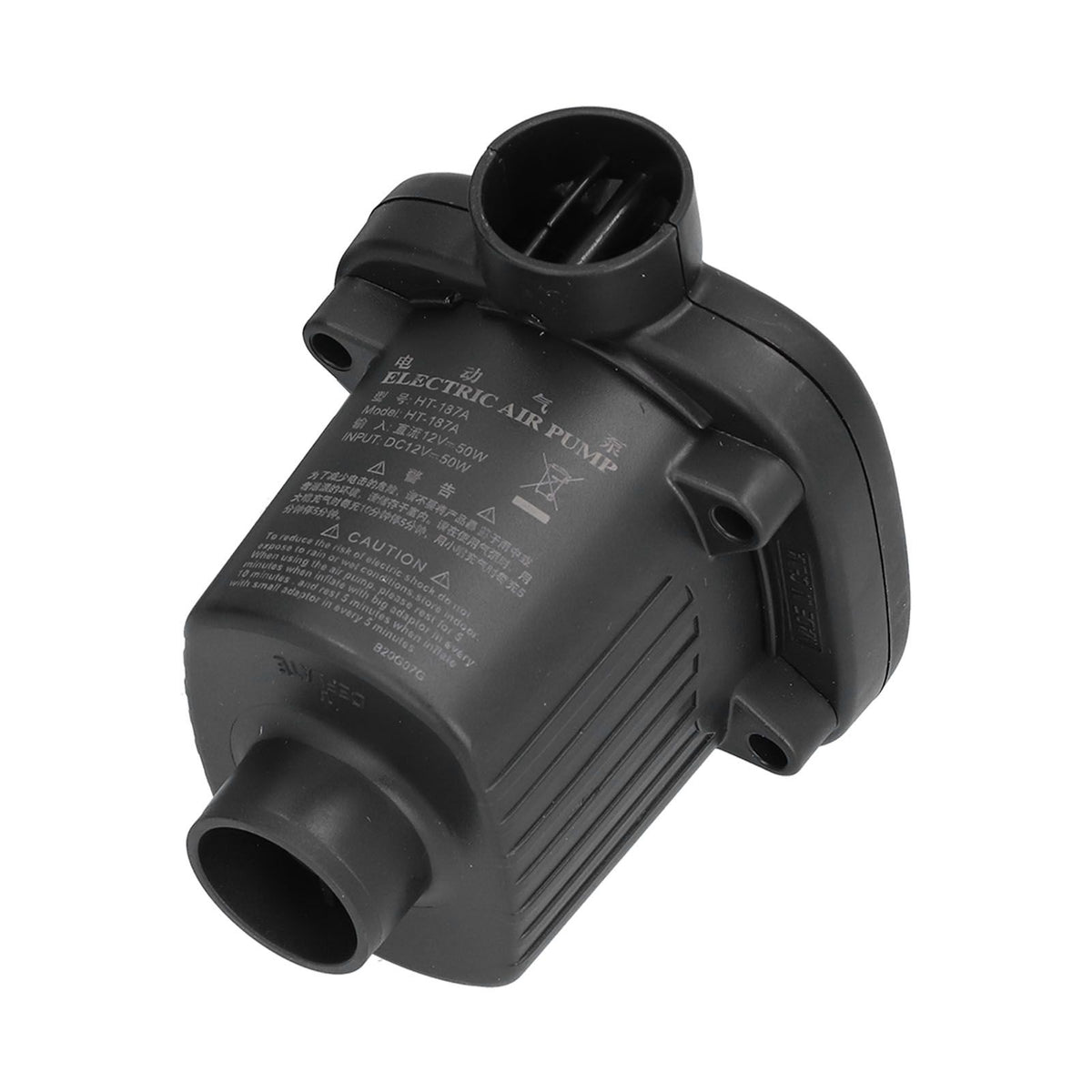 Air Pump DC12V Power 50W 2 Functional Nozzles Light Weight Inflator Pump for Rubber Boat