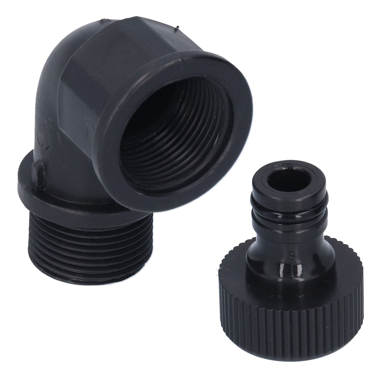 2Set Elbow Connector Durable Adaptable Hose Adapter with Nipple Connector for Garden Outdoor(G3/4 Directional Elbow Female and Male Thread Nipple )