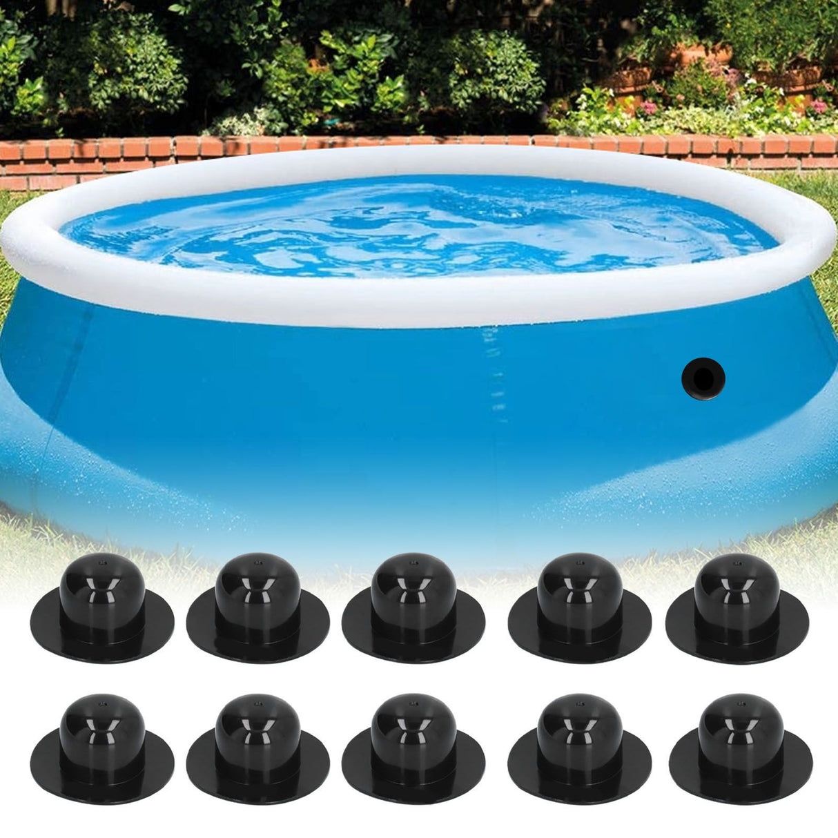 10Pcs Swimming Pool Wall Plug Portable Durable Small Size High Tightness Swimming Pool Wall Plug