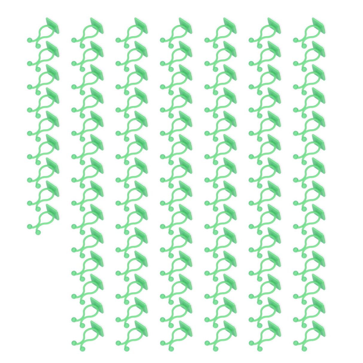 100PCS Plant Climbing Wall Fixture Wall Vines Fixing Clip Self Adhesive Branch Fixture Securing ClipGreen