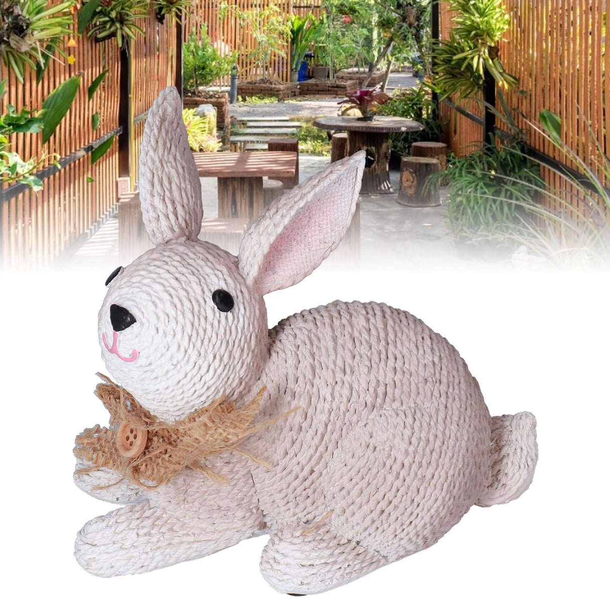 Rabbit Sculpture Simulation Resin Rabbit Ornament Environmentalliy Friendly and Durable for Family and BedroomRabbit A
