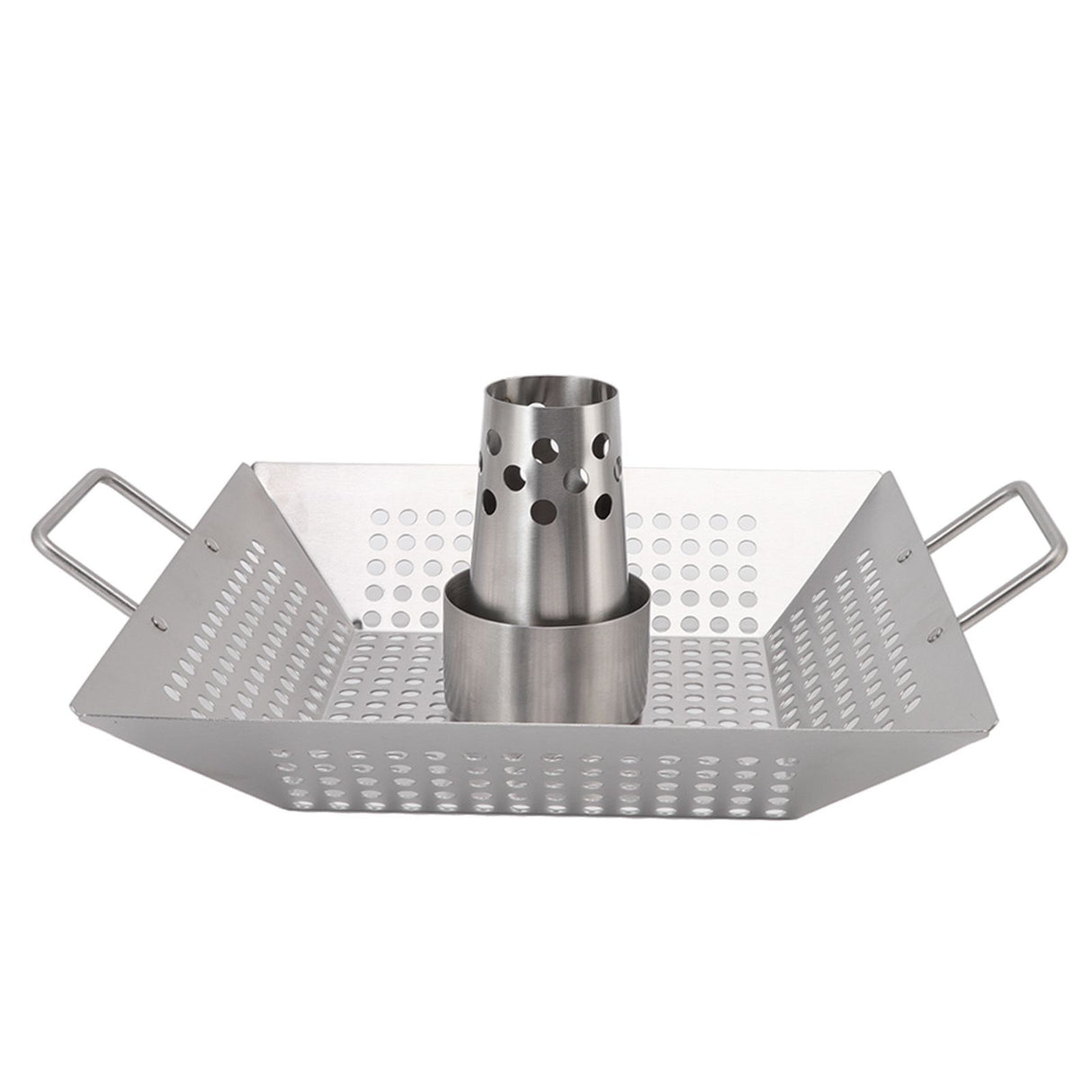 Beer Can Chicken Pan Food Grade Stainless Steel Beer Can Chicken Roaster Stand Holder with 2 Handle for Grill and Smoker