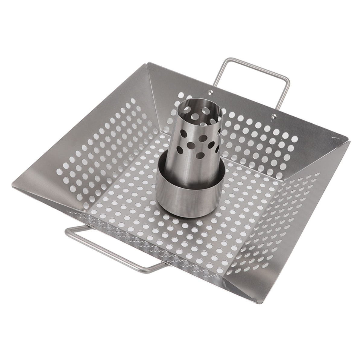 Beer Can Chicken Pan Food Grade Stainless Steel Beer Can Chicken Roaster Stand Holder with 2 Handle for Grill and Smoker