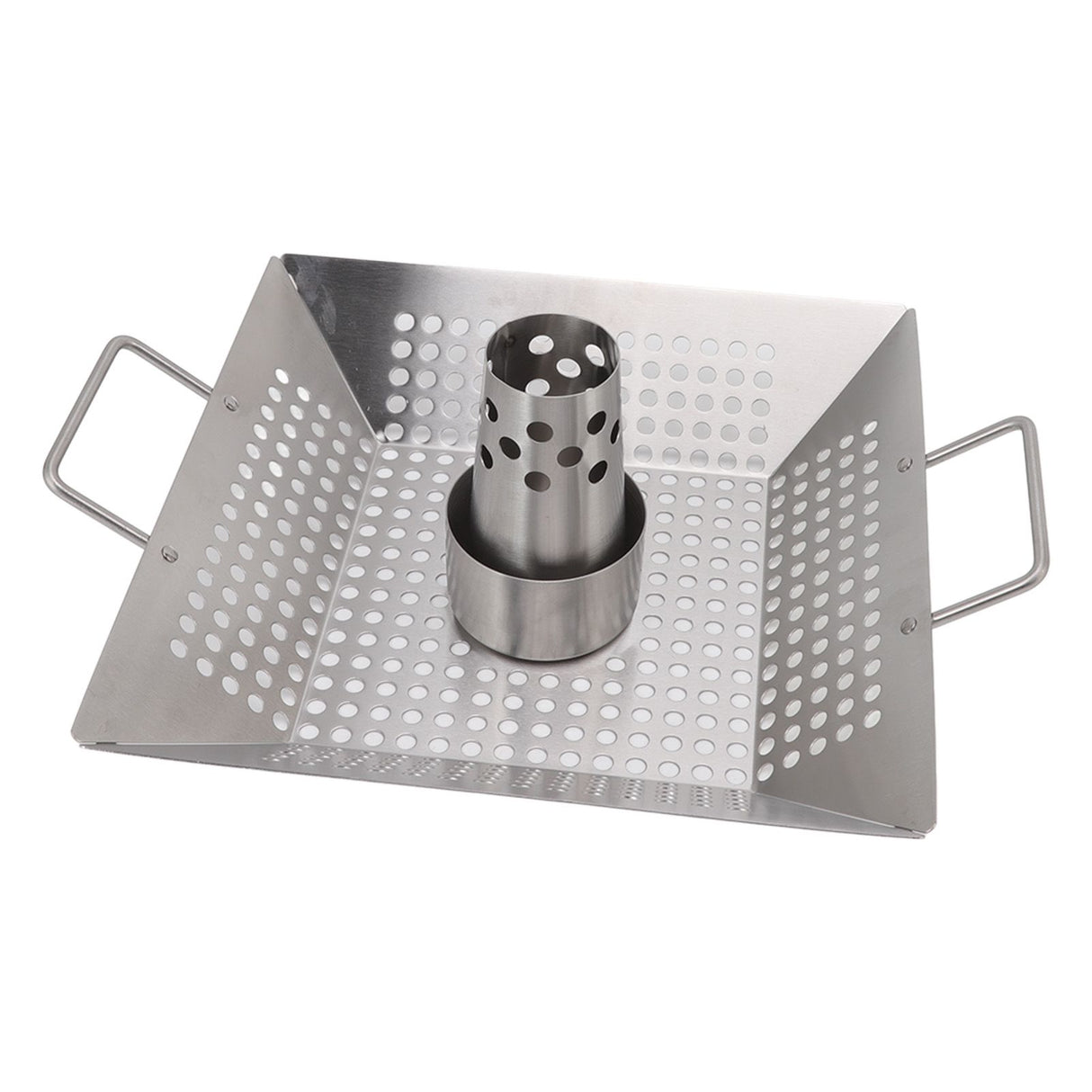 Beer Can Chicken Pan Food Grade Stainless Steel Beer Can Chicken Roaster Stand Holder with 2 Handle for Grill and Smoker