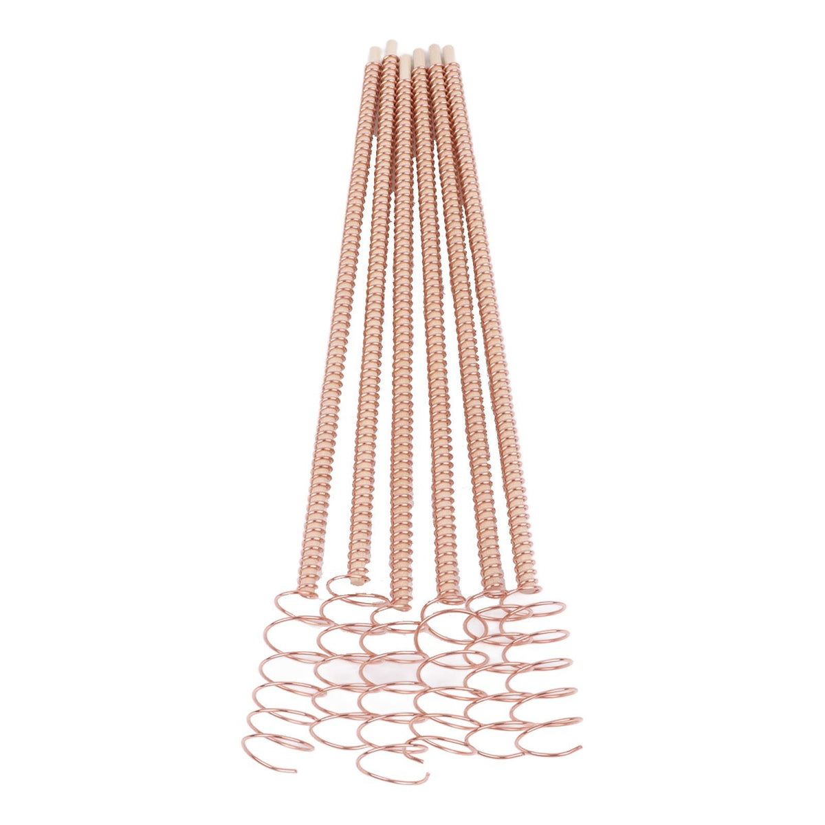 6PCS Electroculture Plant Stakes 12 Inch Natural Wood Stake Wrapped with Pure Copper Coil Gardening Antennas for Growing Garden Plants Vegetables