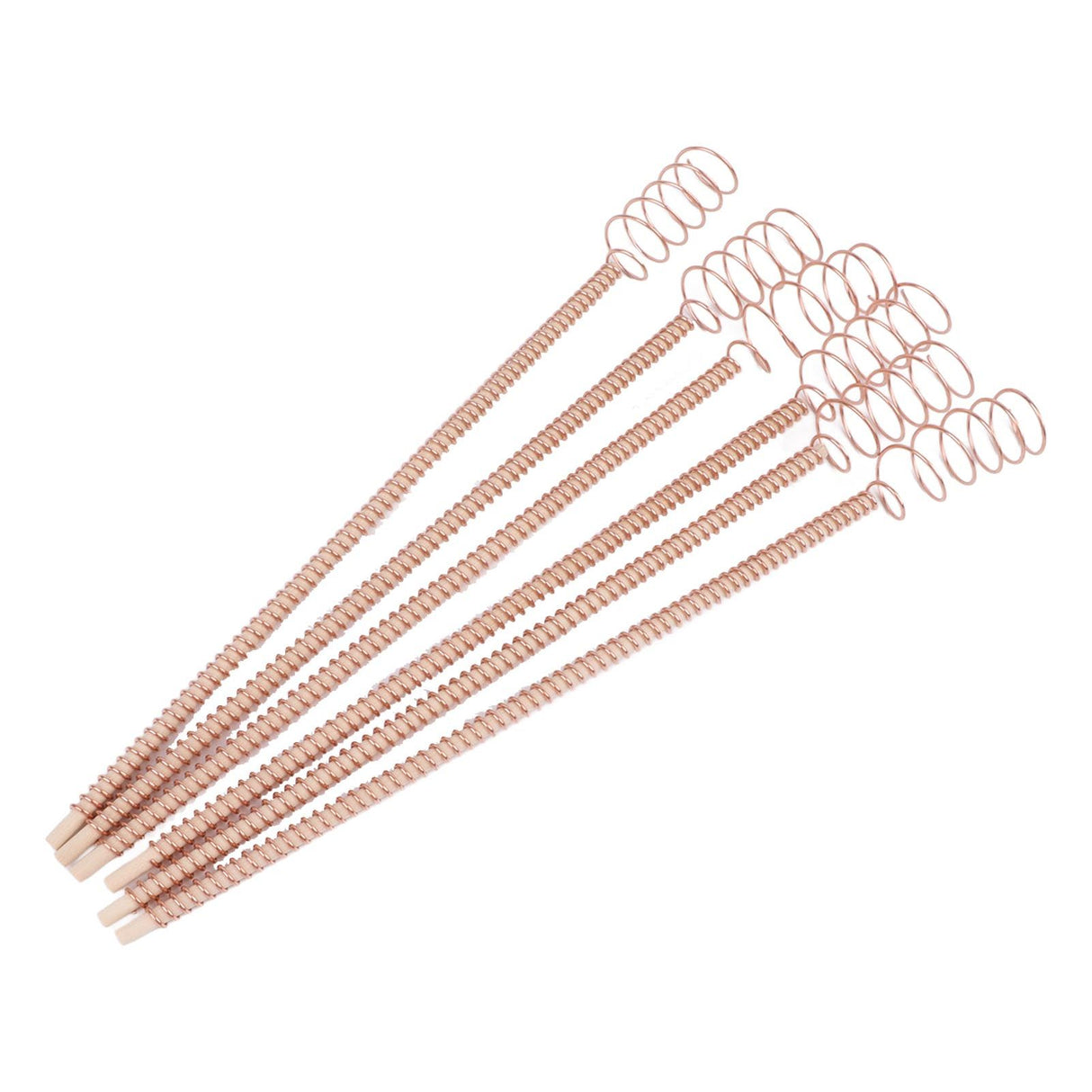 6PCS Electroculture Plant Stakes 12 Inch Natural Wood Stake Wrapped with Pure Copper Coil Gardening Antennas for Growing Garden Plants Vegetables
