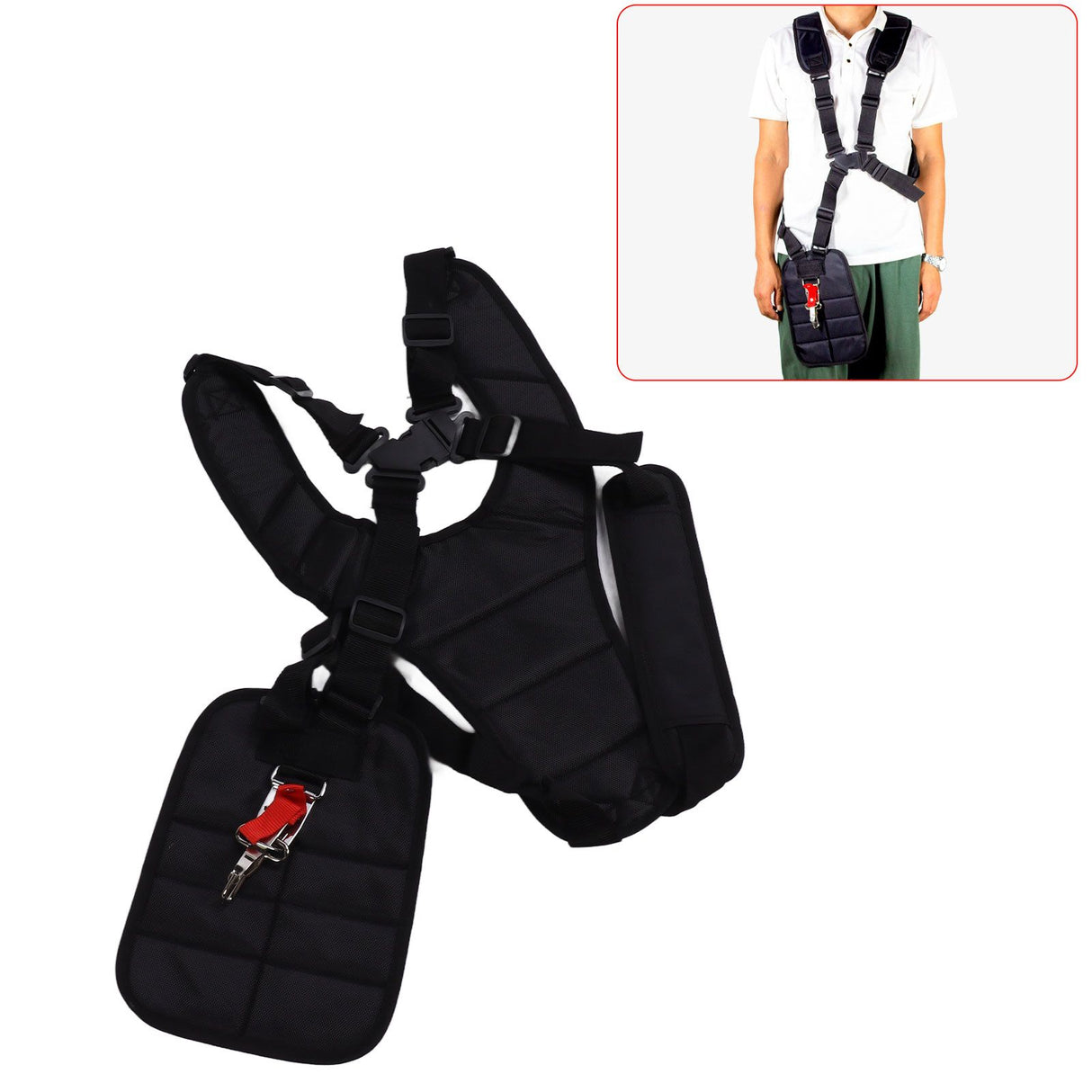 Trimmer Mower Double Shoulder Strap Oxford Cloth Comfortable Trimmer Harness for Lawn Trimmer Brush Cutter
