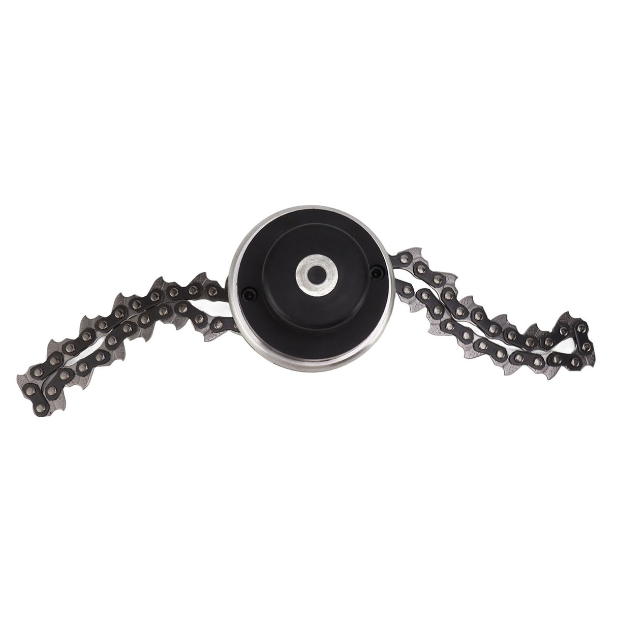 Chain Trimmer Head Replacement Lawn Mower Chain Weed Trimmer Head Outdoor Gardening Tool Abrasion Resistant Cordless Black