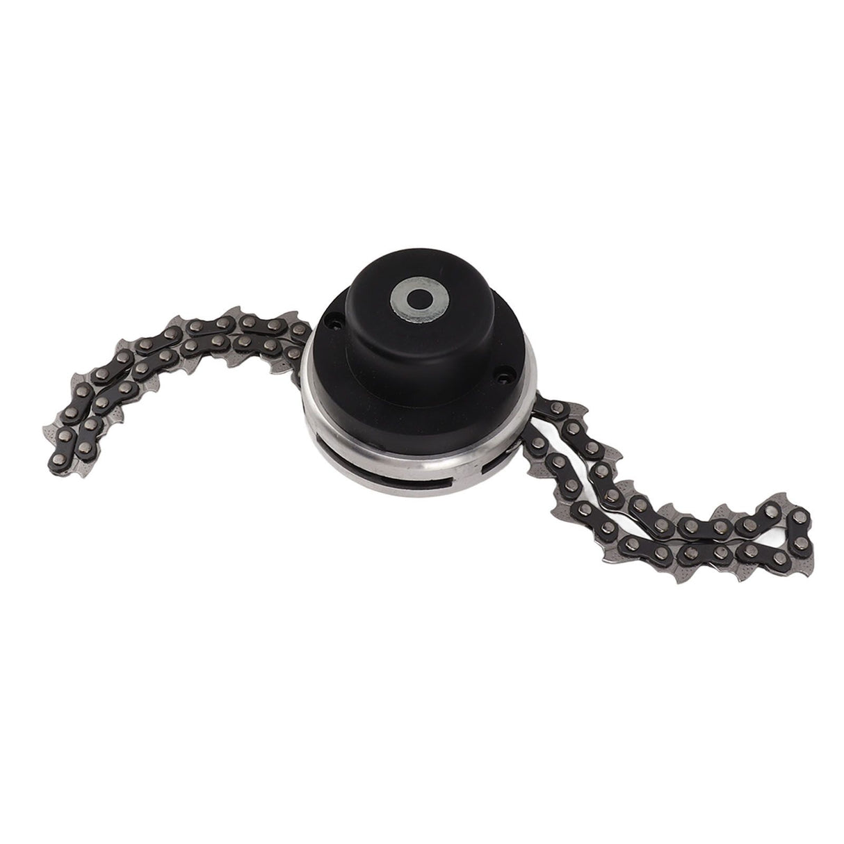 Chain Trimmer Head Replacement Lawn Mower Chain Weed Trimmer Head Outdoor Gardening Tool Abrasion Resistant Cordless Black