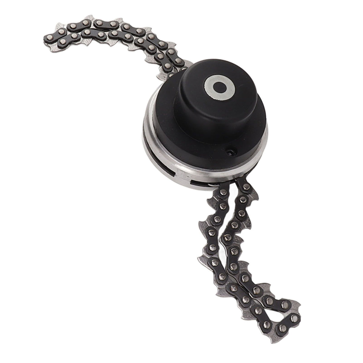 Chain Trimmer Head Replacement Lawn Mower Chain Weed Trimmer Head Outdoor Gardening Tool Abrasion Resistant Cordless Black