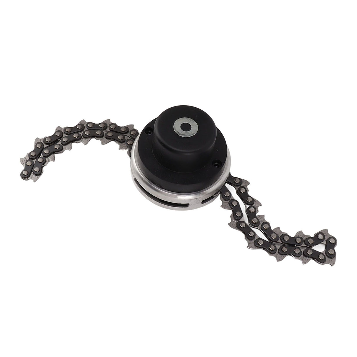 Chain Trimmer Head Replacement Lawn Mower Chain Weed Trimmer Head Outdoor Gardening Tool Abrasion Resistant Cordless Black
