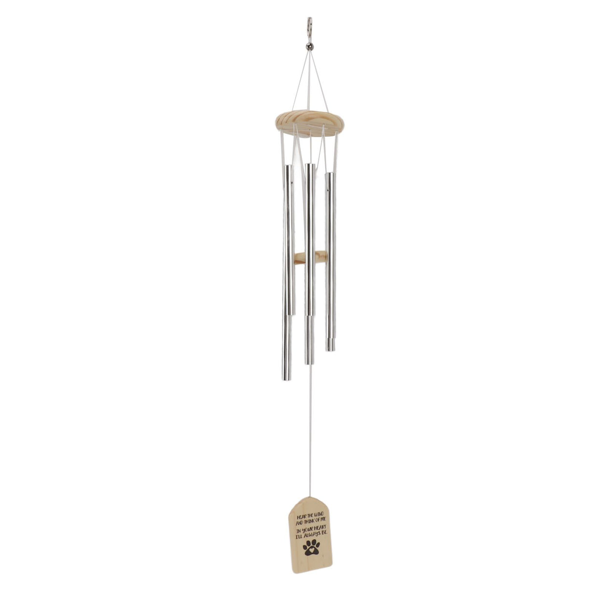 Pet Memorial Wind Chimes Wooden Outdoor Sympathy Wind Chimes Dog Memorial Remembrance Gifts with Thickened Aluminum Tubes for Home Garden Decor