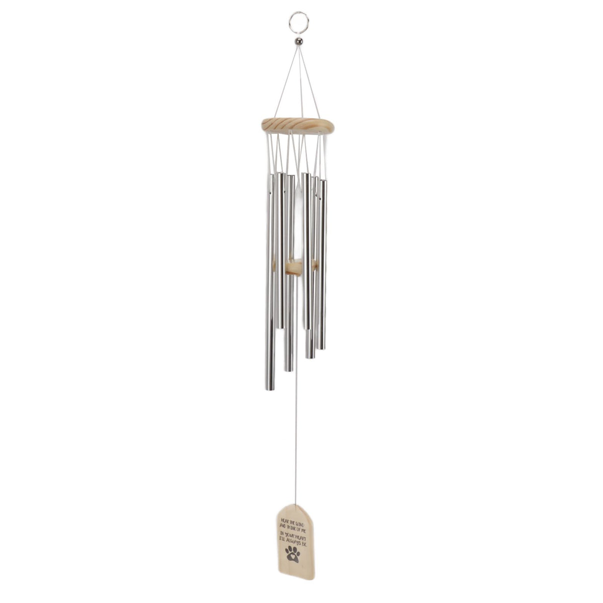 Pet Memorial Wind Chimes Wooden Outdoor Sympathy Wind Chimes Dog Memorial Remembrance Gifts with Thickened Aluminum Tubes for Home Garden Decor
