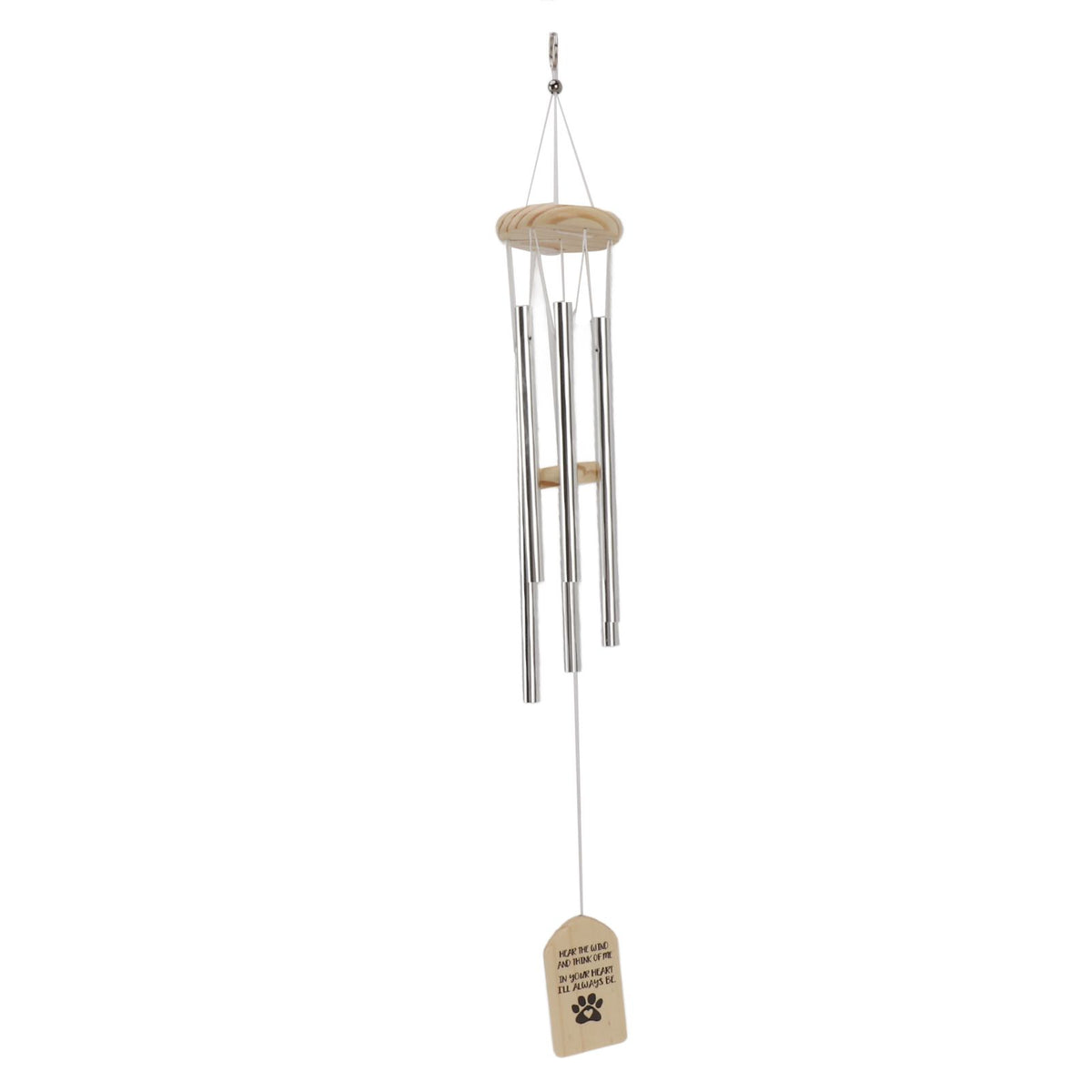 Pet Memorial Wind Chimes Wooden Outdoor Sympathy Wind Chimes Dog Memorial Remembrance Gifts with Thickened Aluminum Tubes for Home Garden Decor