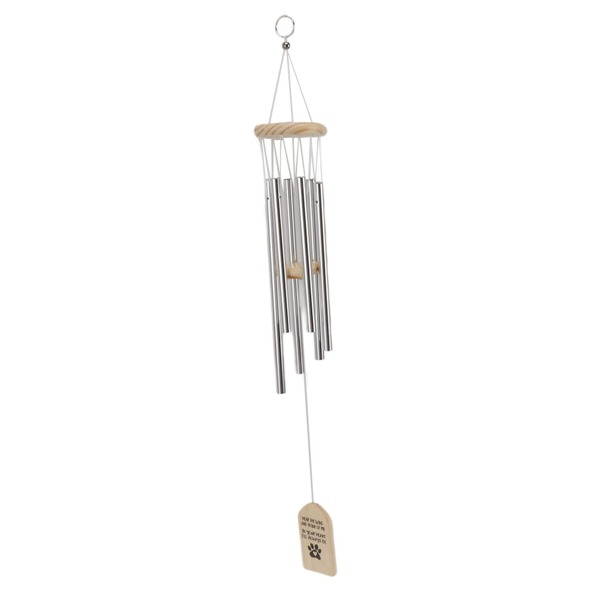 Pet Memorial Wind Chimes Wooden Outdoor Sympathy Wind Chimes Dog Memorial Remembrance Gifts with Thickened Aluminum Tubes for Home Garden Decor