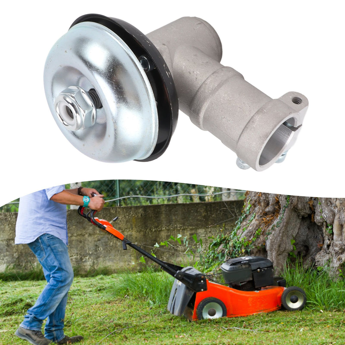 28mm Spline 9T Gearbox Head Grass Trimmer Gear Head Replacement for Most Lawn Trimmer Gearboxes Bristling Machines Grading Power Equipment Tools