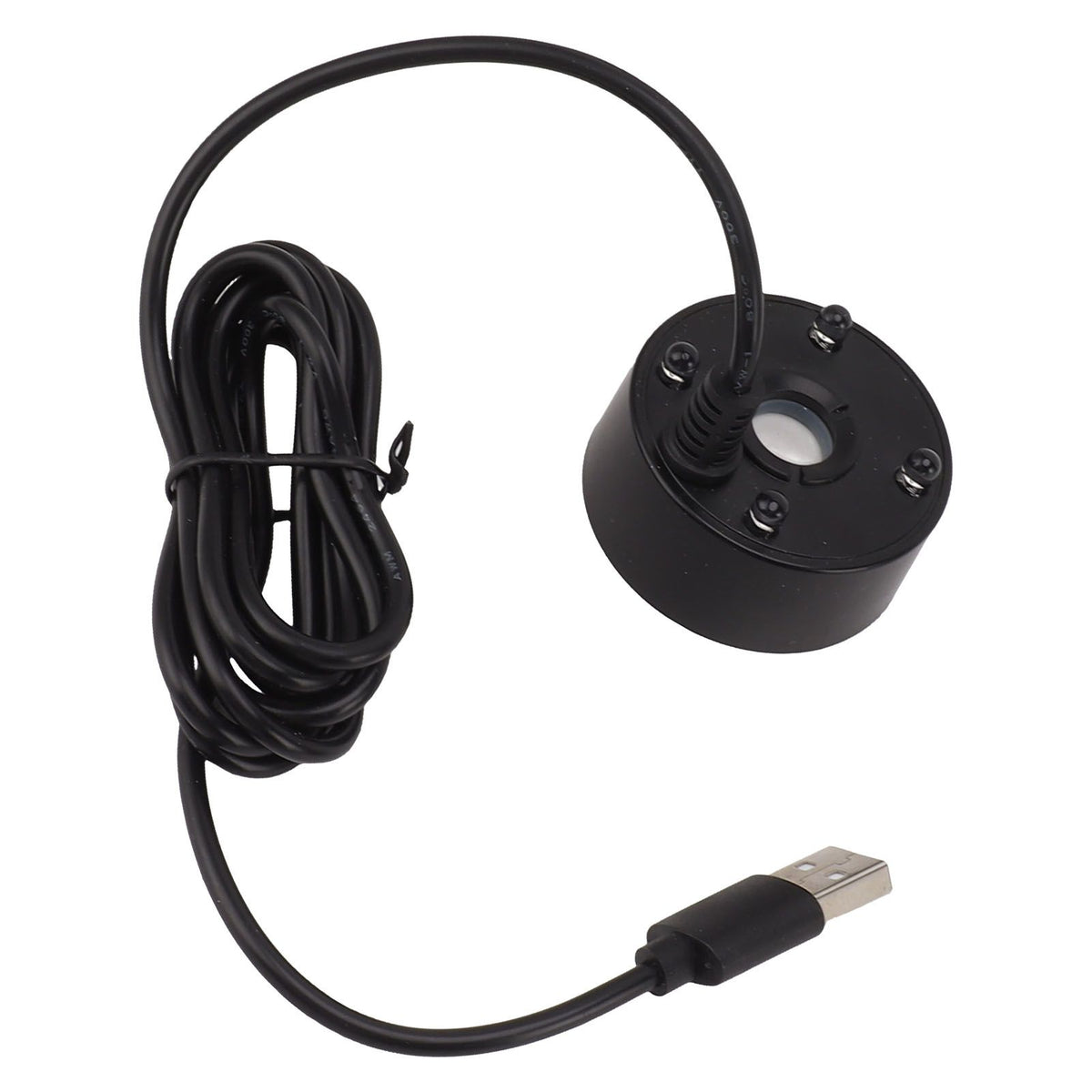 Mist Maker USB Colorful LED Lights 5V Ultra Sound Fountain Atomizer for Pond Rockery Fish Tank Sink Black