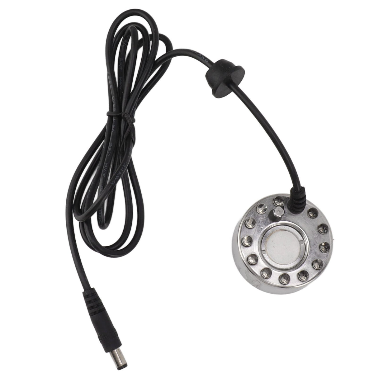 Color 12 LED Mist Maker Fogger Water Fountain Pond Fog Atomizer Humidifier with DC 5V Interface for Water Fountain Pond Rockery Fishtank