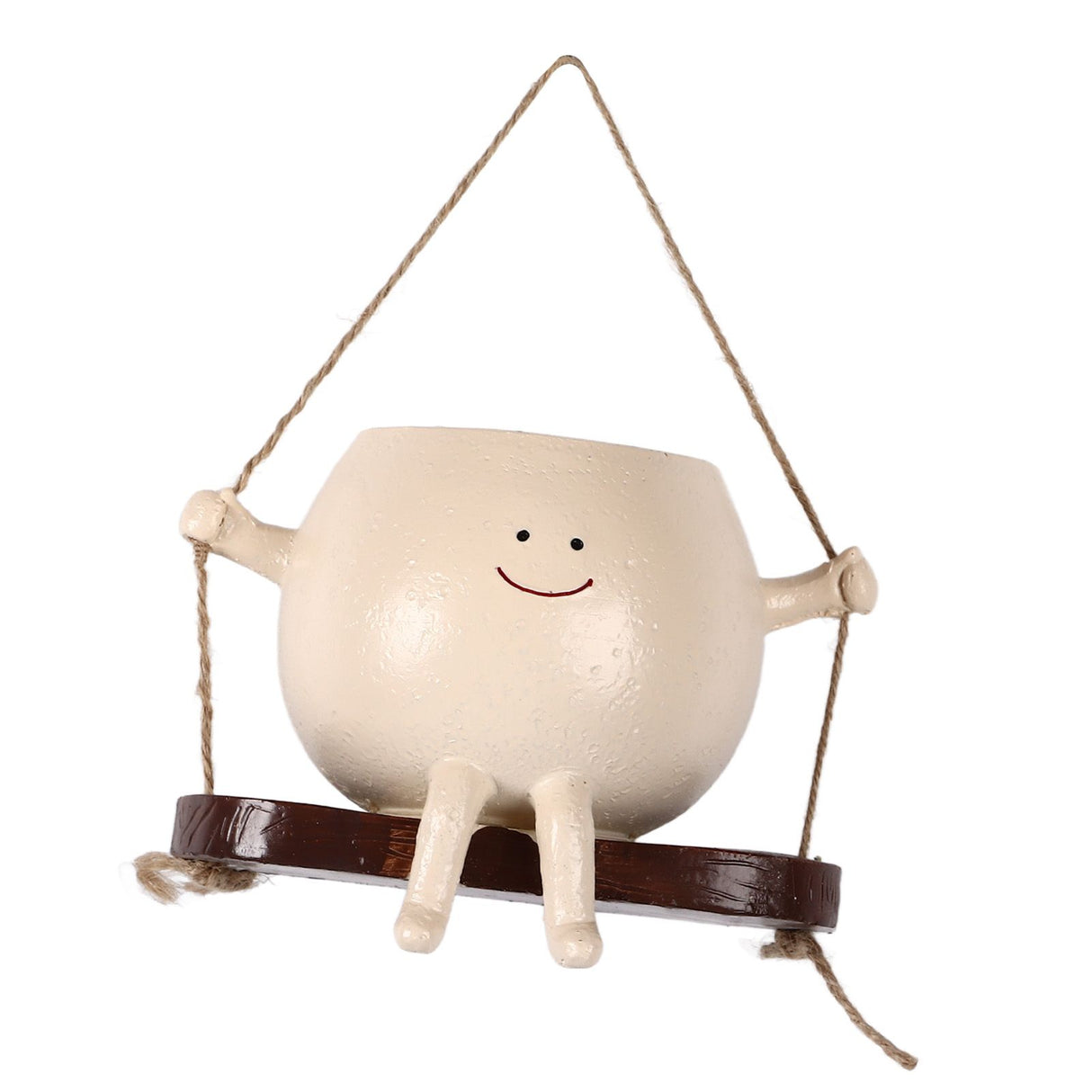 Swing Face Planter Resin Wall Hanging Head Planter Smiling Face Succulent Flower Pot for Indoor Outdoor Decoration