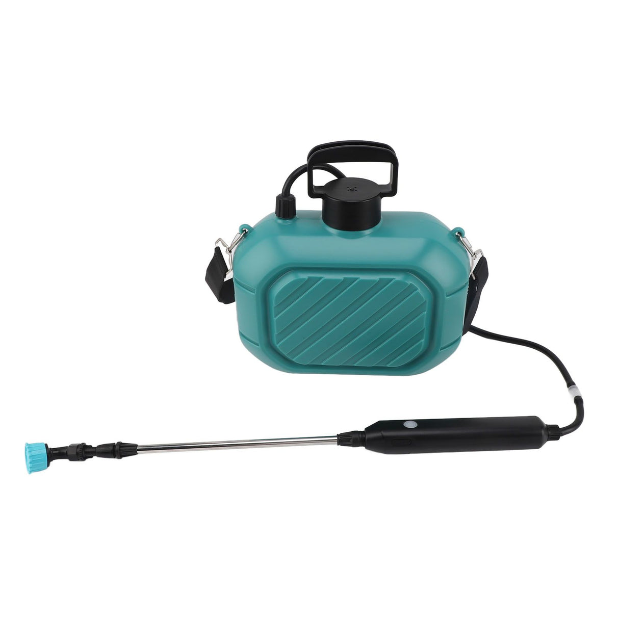 Battery Powered Sprayer 5L Rechargeable Portable Electric Garden Sprayer with Telescopic Wand and Shoulder Strap for Home Lawn Blue