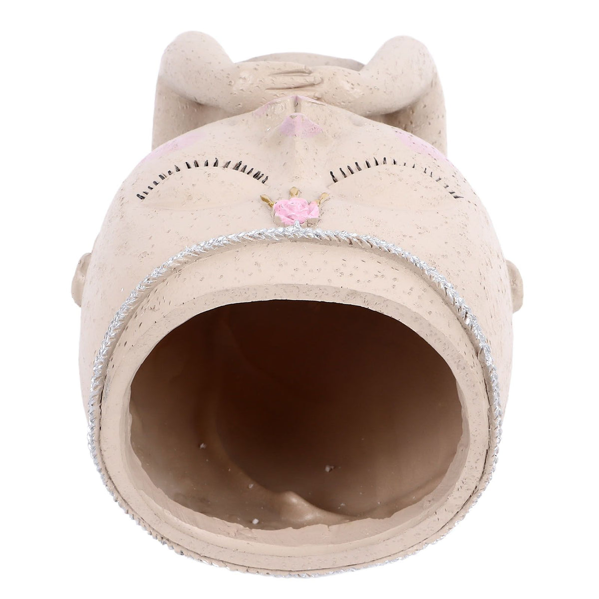 Face Flower Pot Head Planter Pot Succulent Planter Cute Resin Cactus Planter with Closed Eyes Indoor Outdoor Use