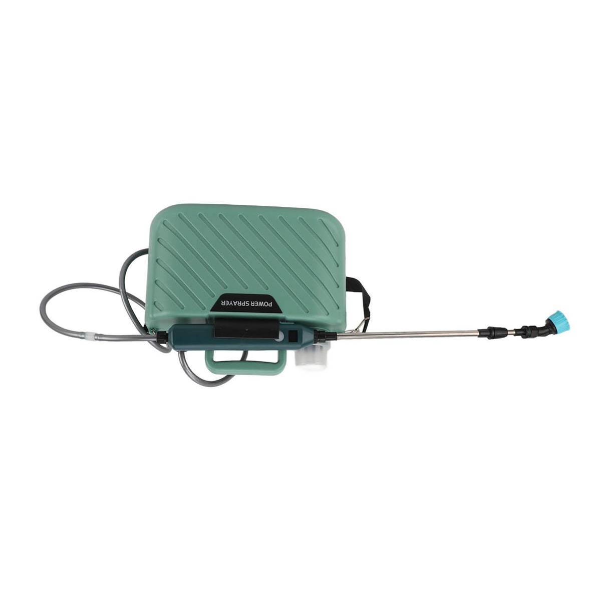 Electric Plant Sprayer Battery Powered 5L with 3 Nozzles Retractable Wand Adjustable Shoudler Strap Garden Sprayer for Lawn Green