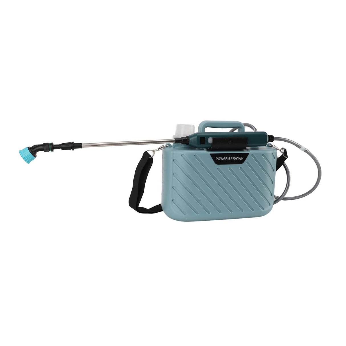 Electric Plant Sprayer Battery Powered 5L with 3 Nozzles Retractable Wand Adjustable Shoudler Strap Garden Sprayer for Lawn Blue