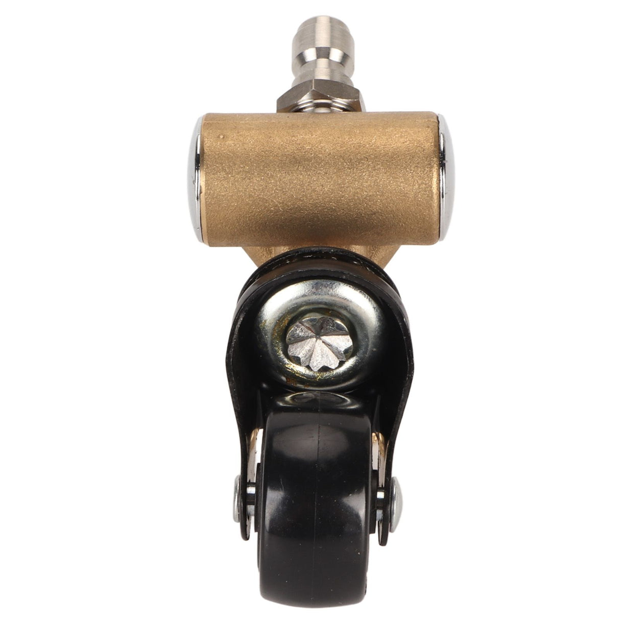 Undercarriage Cleaner Swivel Wheel with 1/4in Quick Connector Brass Pressure Washer Adapter Joint Wheel Attachment for Road Cleaning