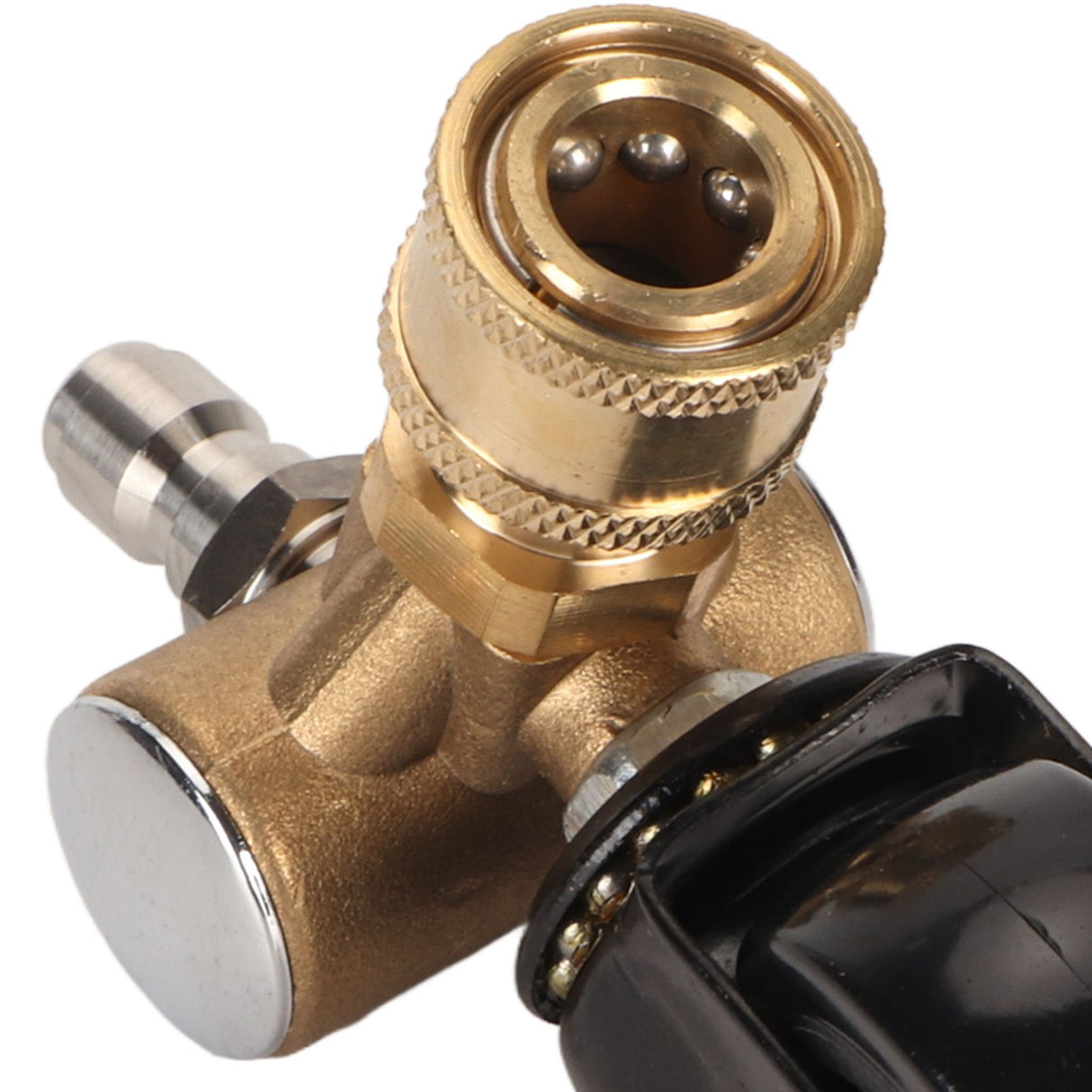Undercarriage Cleaner Swivel Wheel with 1/4in Quick Connector Brass Pressure Washer Adapter Joint Wheel Attachment for Road Cleaning