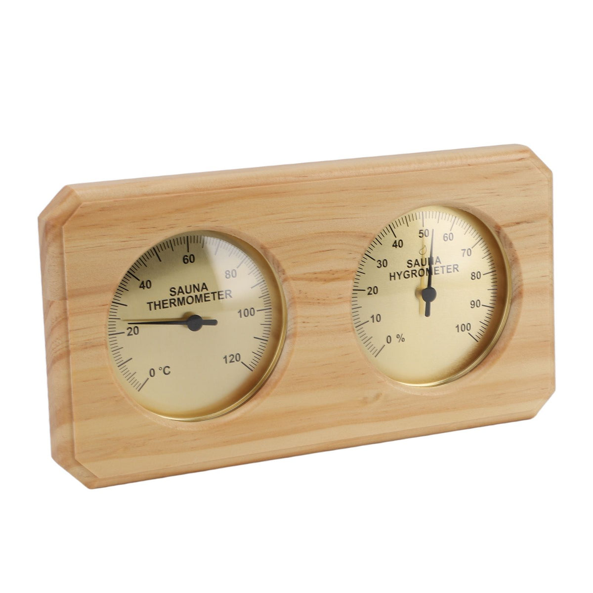 Wooden Sauna Thermometer Hygrometer 2 in 1 Humidity Temperature Measurement Indoor Thermometer Humidity Gauge for Hotel Sauna Room