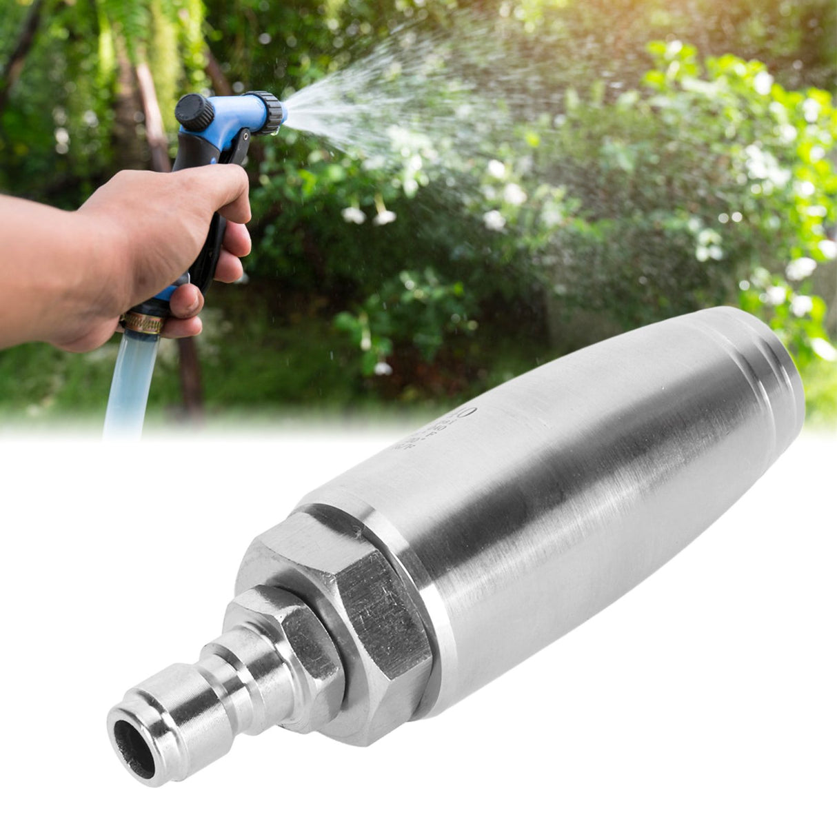 High Pressure Rotary Nozzle 1/4inch Quick Connector 350bar Stainless Steel Pressure Washer Rotating Nozzle for Car Home Garden