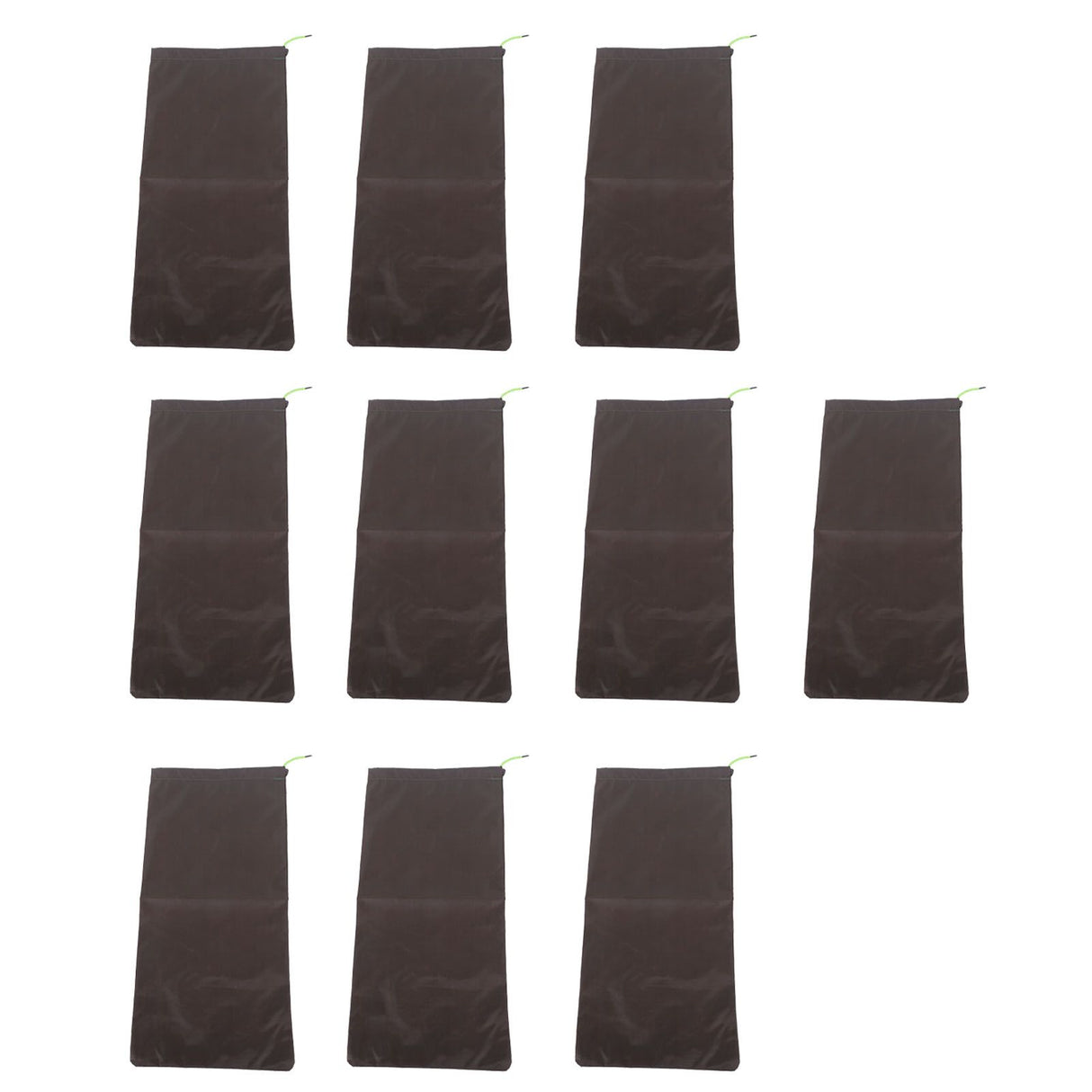 10PCS Sandless Sand Bags Drawstring Flood Water Barriers Polyester 9.8x19.7in Dam Bag for Basement Garage Anti Flood Coffee