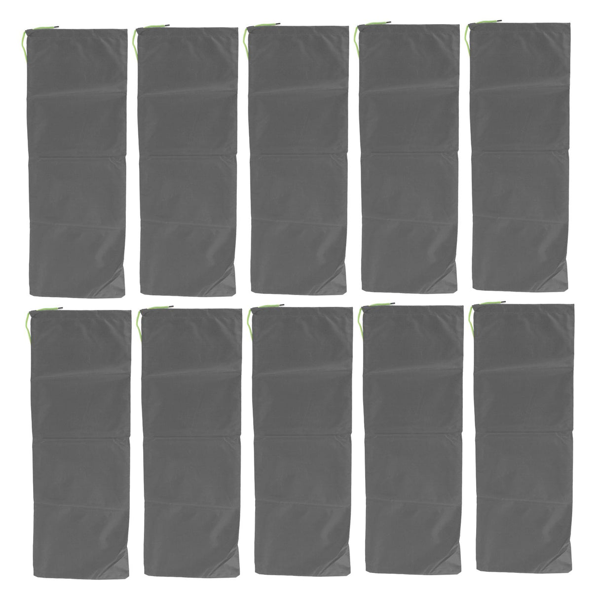 10pcs Flood Sandbags Professional Empty Rain Proof Drawstring Flood Control Sandbags for House Door Garage Basement Grey