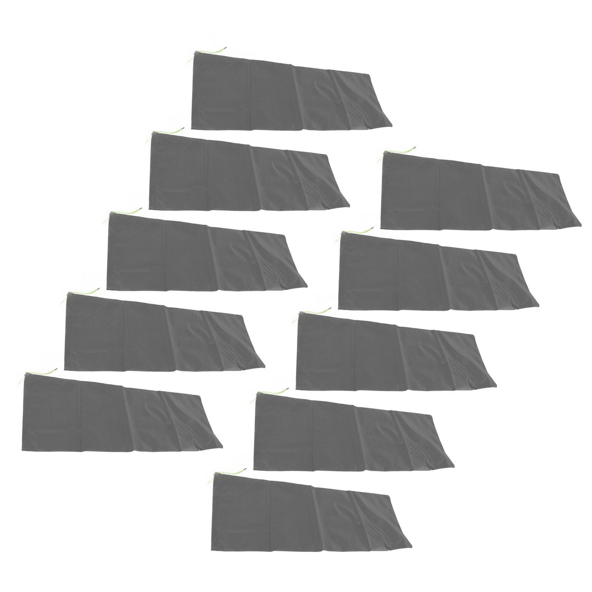 10pcs Flood Sandbags Professional Empty Rain Proof Drawstring Flood Control Sandbags for House Door Garage Basement Grey