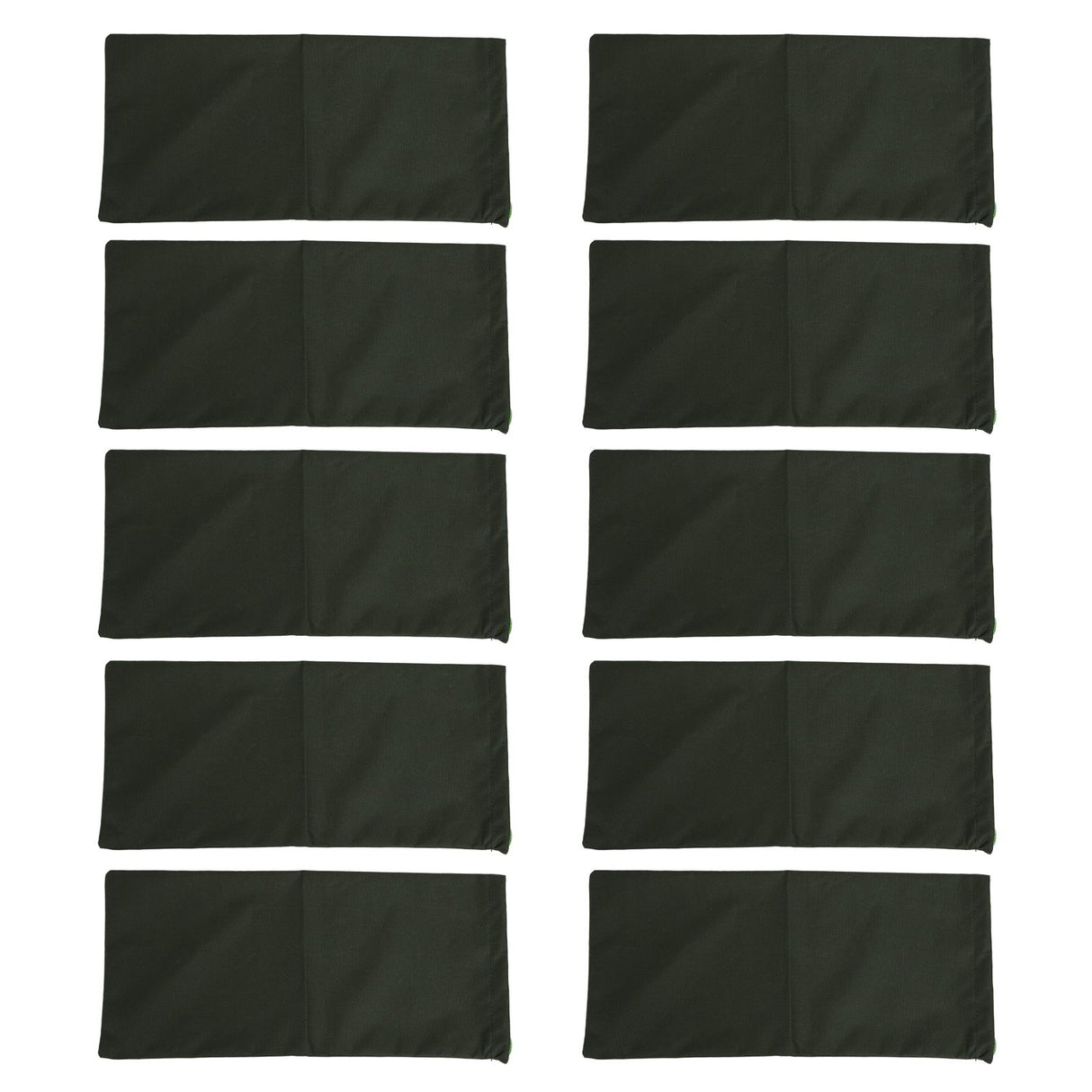 10pcs Flood Sandbags Empty Thickened 600D Polyester Bendable Drawstring Flood Control Bags for Door Garage Basement Dark Green