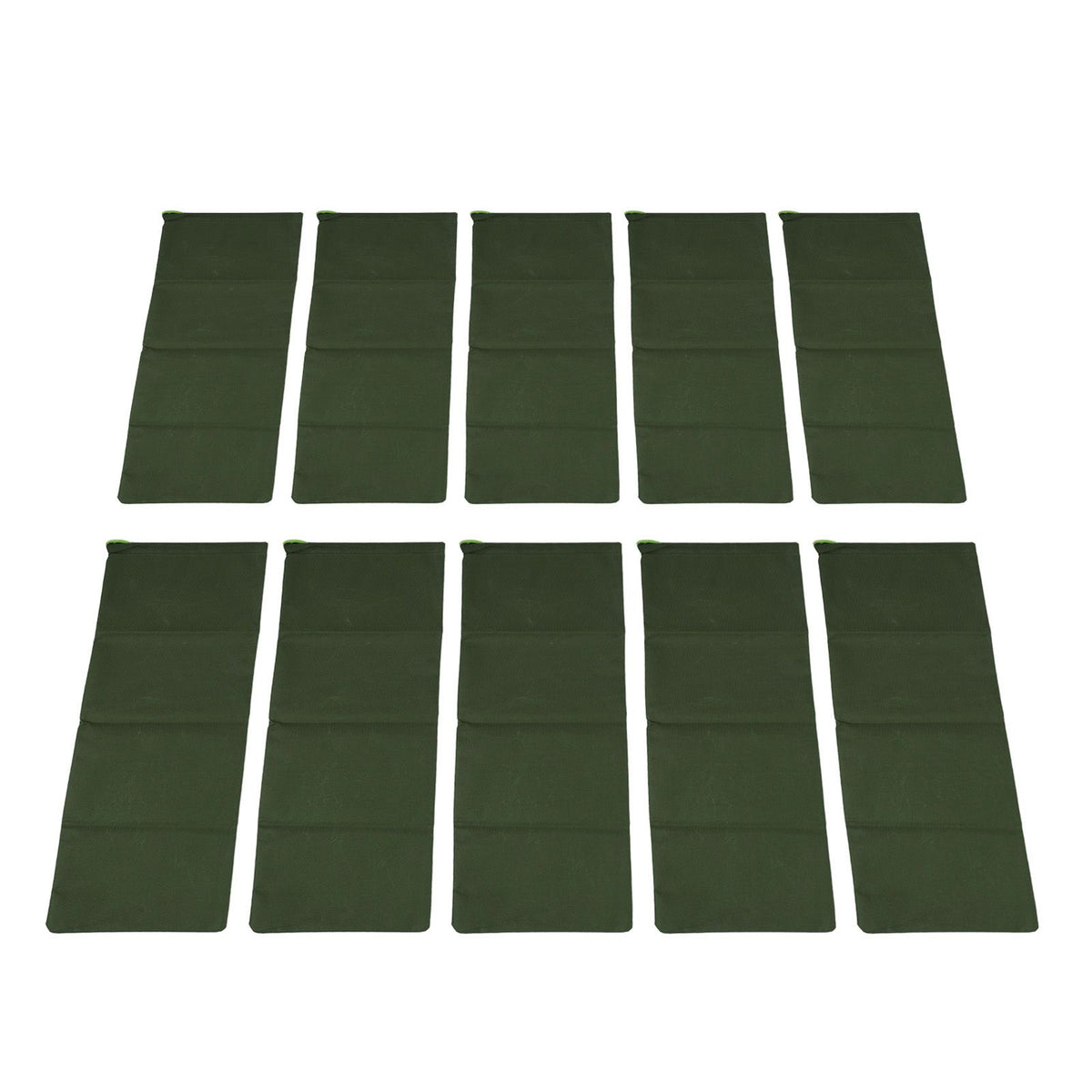 10pcs Flood Sandbags 600D Polyester Flood Prevention Bag Reusable Flood Barrier Bag for House Door Window Garage Basement Dark Green