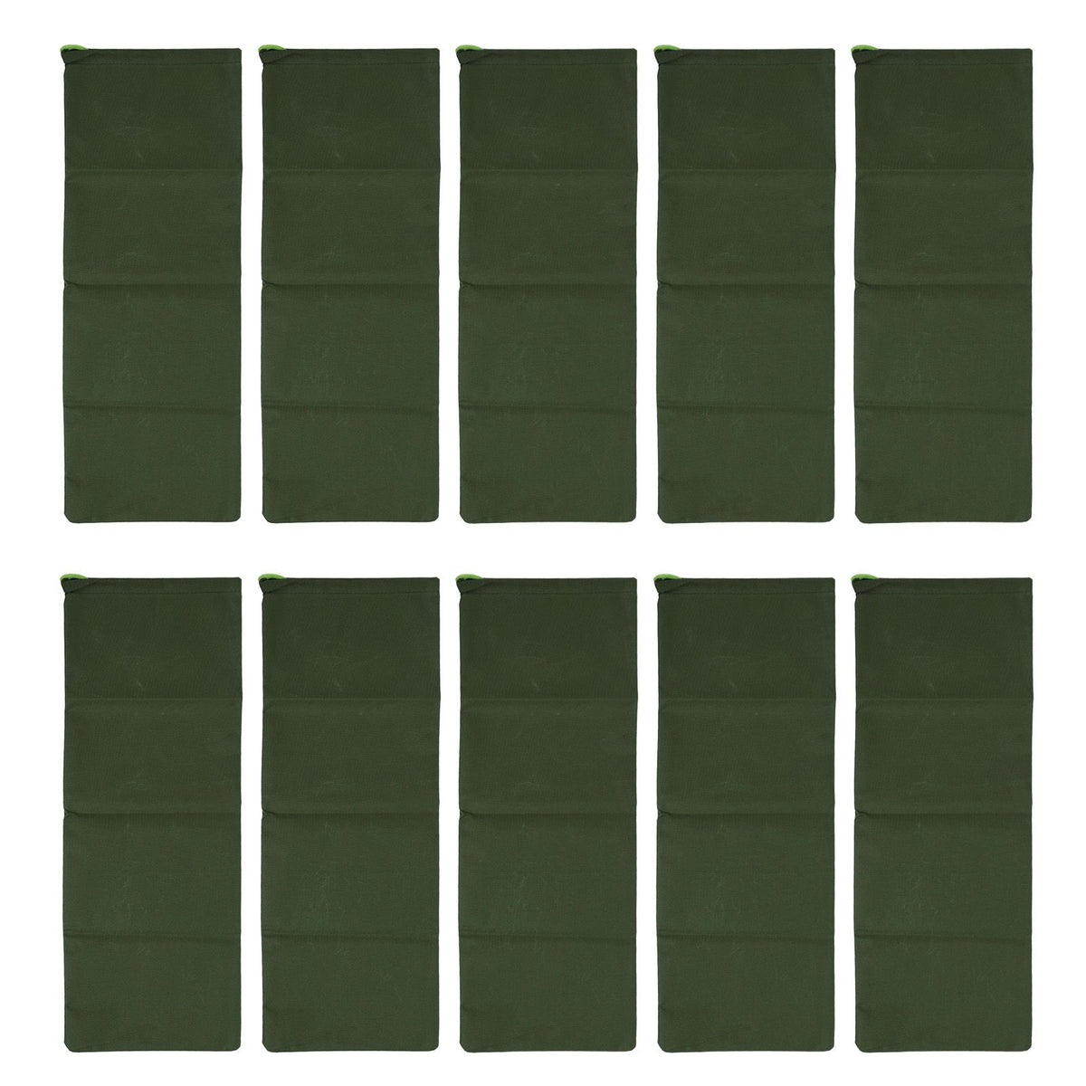 10pcs Flood Sandbags 600D Polyester Flood Prevention Bag Reusable Flood Barrier Bag for House Door Window Garage Basement Dark Green